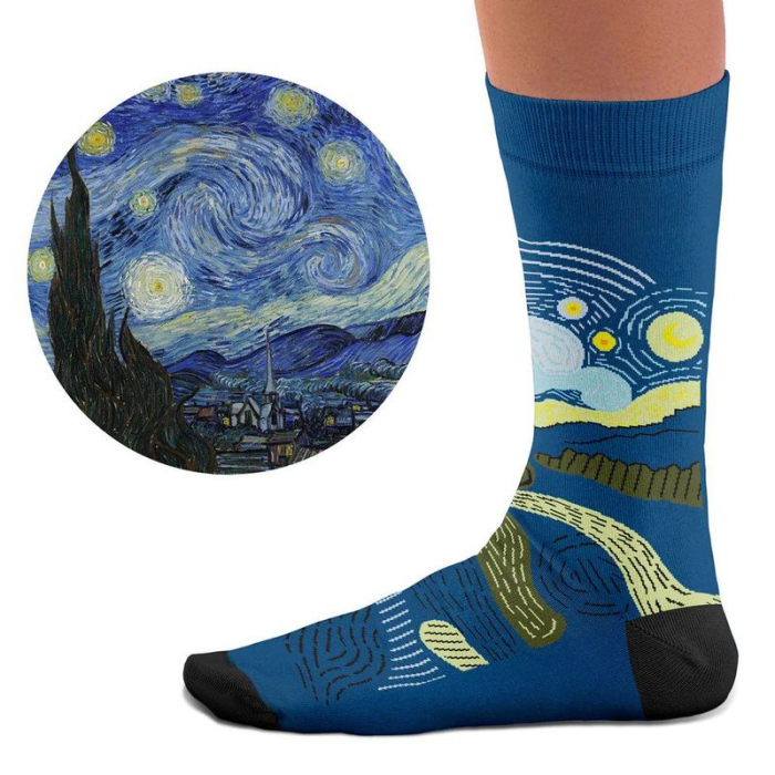 Socken Kunstwerke - van Gogh "Sternennacht"